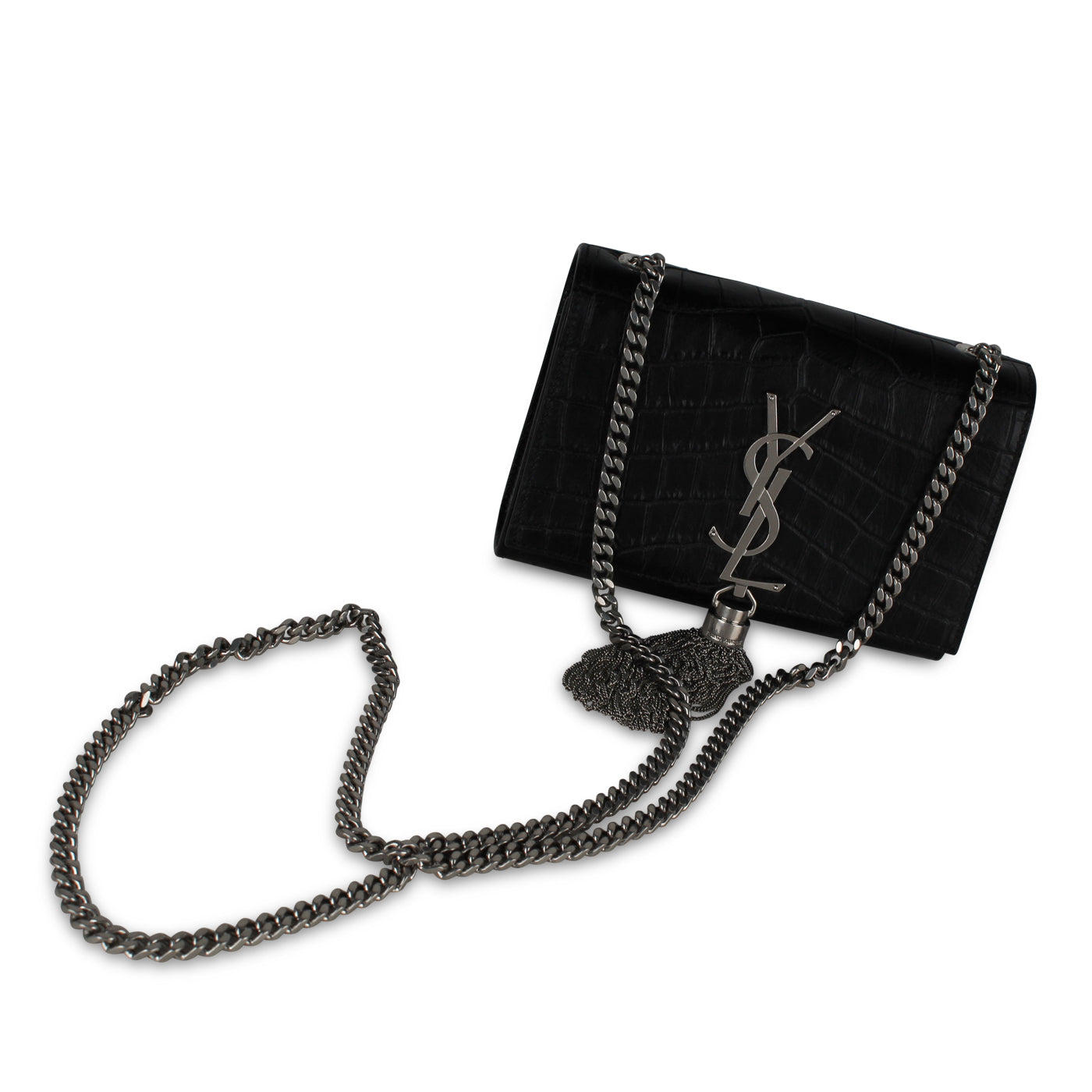 Kate Tassel Bag - Croc Embossed