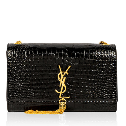 Kate Tassel Bag - Croc Embossed