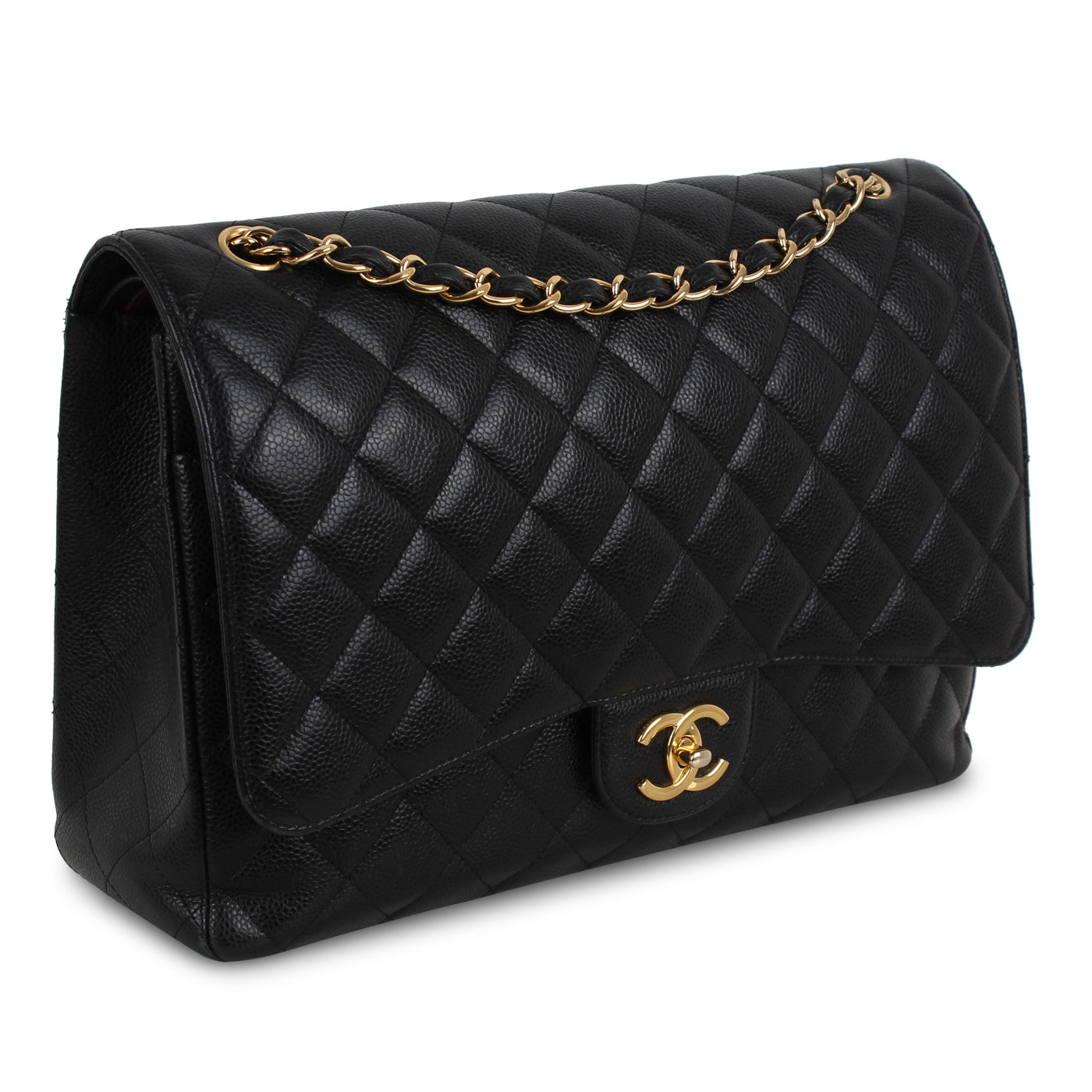 Classic Flap Bag - Black Maxi