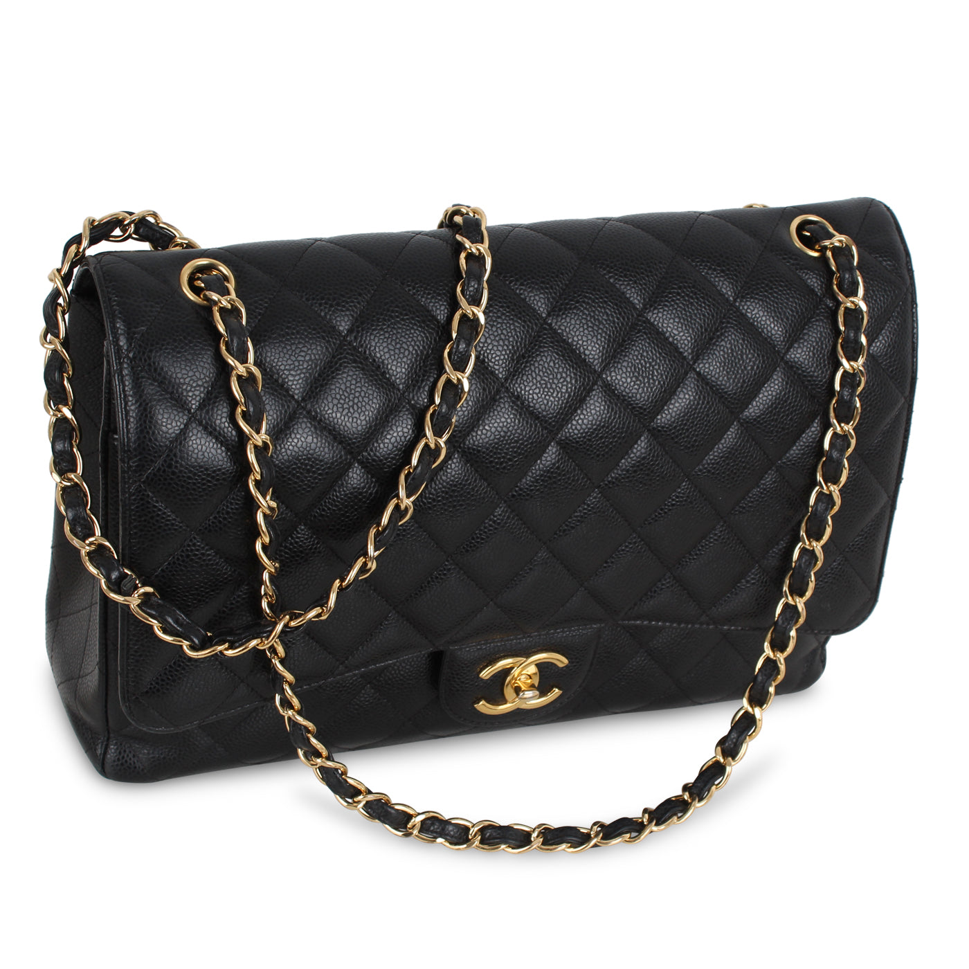 Classic Flap Bag - Black Maxi