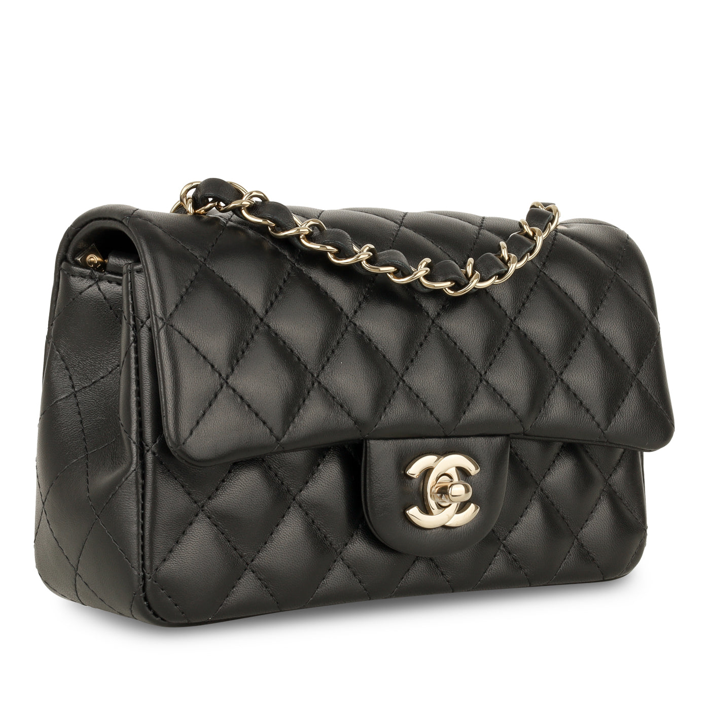 Chanel Mini Flap Bag Lambskin Black Chanel Vintage Black Lambskin